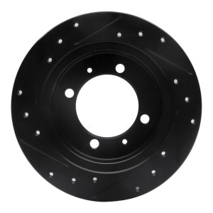 Mitsubishi Space STAR Brake Rotor (1) - Rear Right - R1 Concepts - Drilled & Slotted - Black - `00-`07